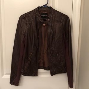 Express imitation leather jacket